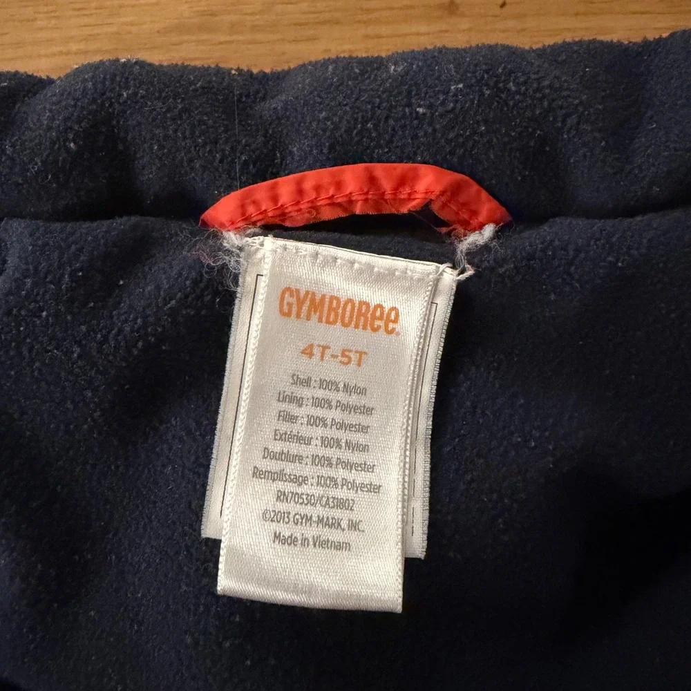 Gymboree Kids Colorblock Puffer Vest Red Navy Green Blue Fleece Lined‎ 4T-5T
